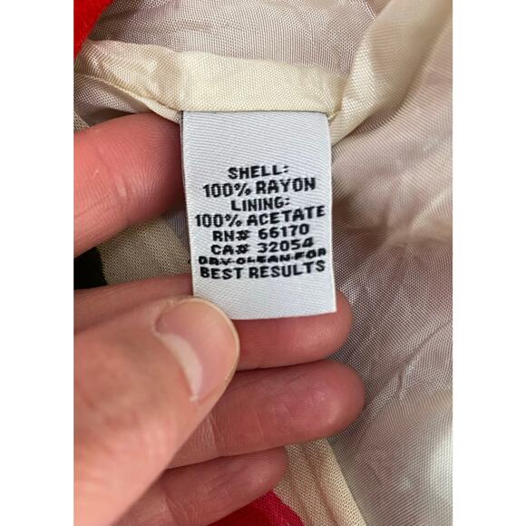 We Vera Women's Size 2 Cream Green Red Floral Strapless Lined A-Line Dress - Picture 9 of 10